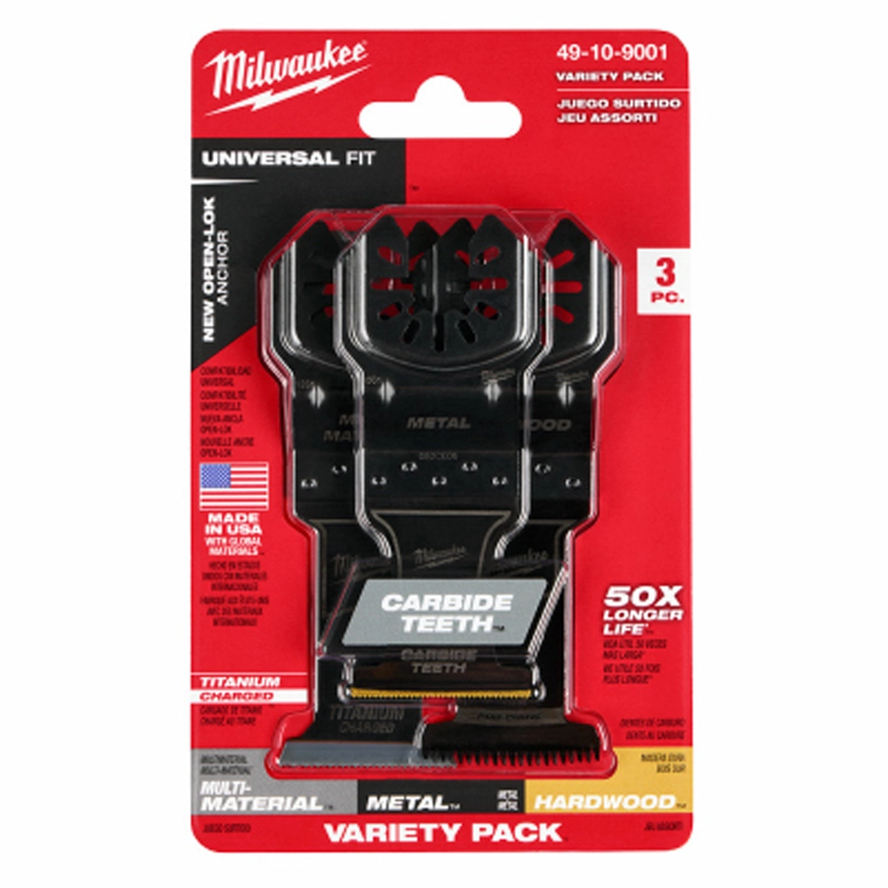 3-Piece. Open-Lok Oscillating Tool Blade Assortment