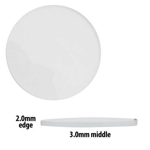 Watch Crystal Round Magnifier Mineral Glass Crystals 3.0mm Middle And 2.00mm Edge