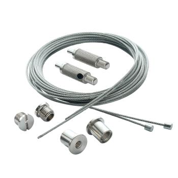 LED2WORK Wire suspension VA, cable length 300cm, connection thread M6, 1 pair