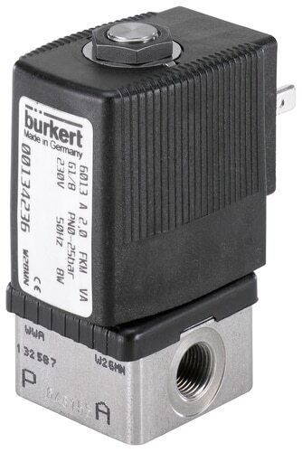 Solenoid Valve G1/4'' NC Stainless steel FKM 0-6bar/87psi 24VDC 6013 312180
