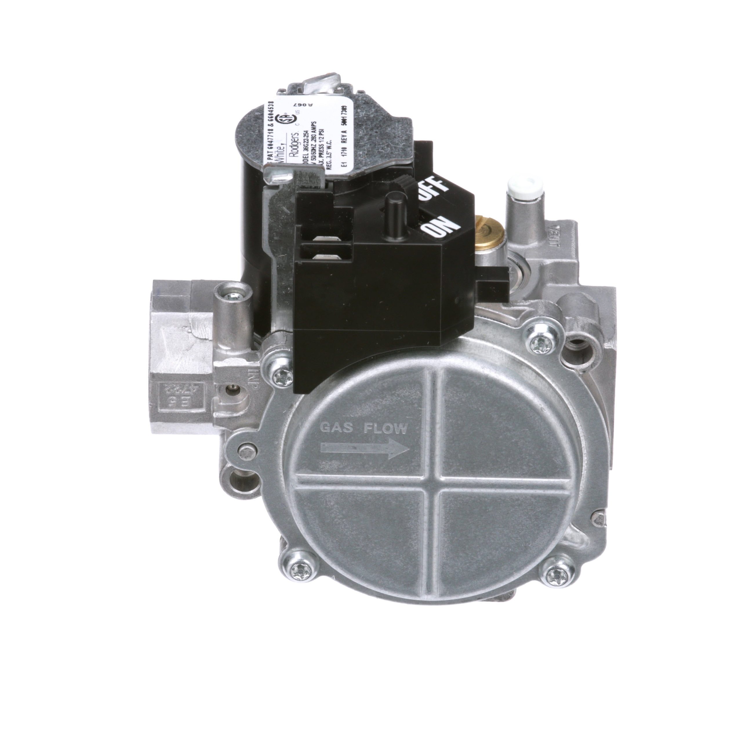White-Rodgers 36J24-614 Series 36J Slow Opening Single Stage Natural/Lp Gas Valve 1/2 inches x 1/2 inches