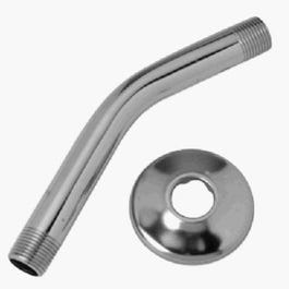 Shower Arm & Flange,Metal Chrome Finish, .5-In. Male Iron Pipe x 8-In.