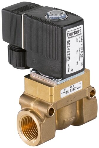 Solenoid Valve NPT 1'' NC Brass PTFE 1-12bar/15-174psi 120VAC 5404 467439