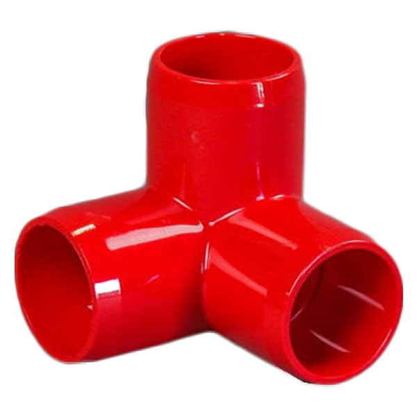 Red 3/4" Furniture Fitting 3-way (FF-3W-007-RED)