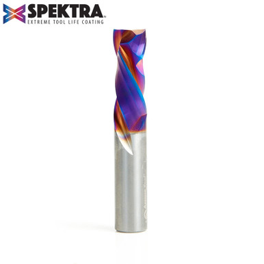 Opens dialog Amana 46188-K CNC Spektra Compression Spiral 1/2 D x 1-1/4 CH x 1/2 Shank x 3" 2 Flute Router Bit