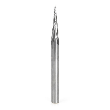 Opens dialog Amana 46280-U CNC 2D/3D Carving 6.2 Deg Tapered Angle Ball Nose x 1/32 D x 1/64 R x 1 CH x 1/4 Shank