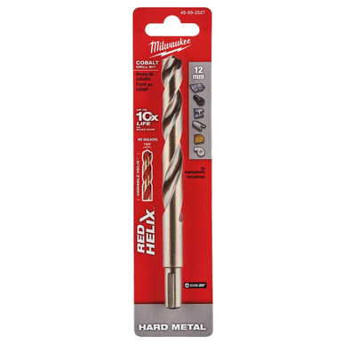 Milwaukee 48-89-2527 12 mm RED HELIX Cobalt Drill Bit - Metric