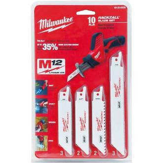 Milwaukee 49-22-0220 M12 Hackzall Blade-10 PC. Set