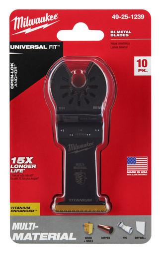 Milwaukee 49-25-1239 1-3/8 Titanium Enhanced Muti Blade 10pk