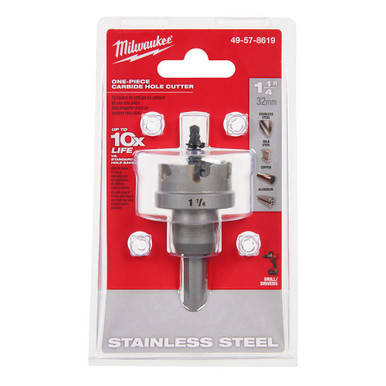 Milwaukee 49-57-8619 1-1/4 in. One-Piece Carbide Hole Cutters