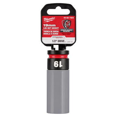 Milwaukee 49-66-7804 1/2 Dr 19mm Metric Lug Nut Socket