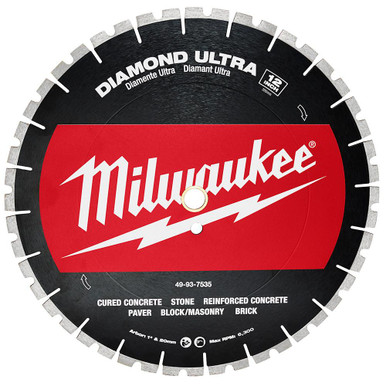 Milwaukee 49-93-7535 12 in. Diamond Ultra Segmented Blade
