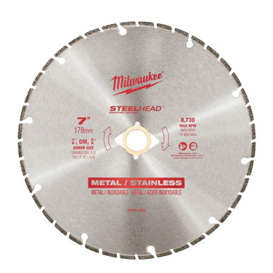 Milwaukee 49-93-7820 7 in STEELHEAD Diamond Cut-Off Blade