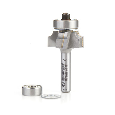 Opens dialog Amana 49544 Carbide Tipped Corner Rounding 1/8 R x 7/8 D x 7/16 CH x 1/4" Shank w/ Lower Ball