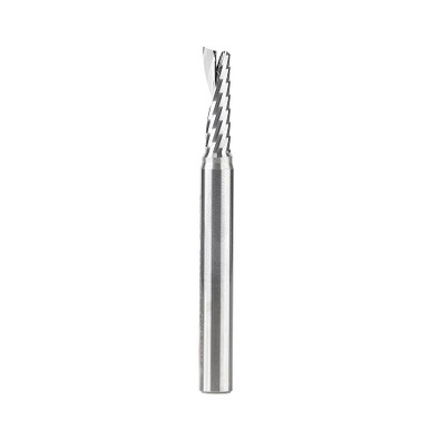 Opens dialog Amana 51424 Spiral O-Single Flute, Plastic Cutting 7/32 D x 3/4 CH x 1/4 Shank x 2-1/2" Up-Cut CNC