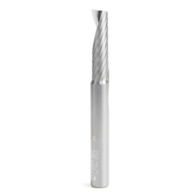 Opens dialog Amana 51643 Spiral O-Single Flute, Aluminum Cutting 3/8 D x 1-3/8 CH x 3/8 Shank x 3-1/2" Up-Cut