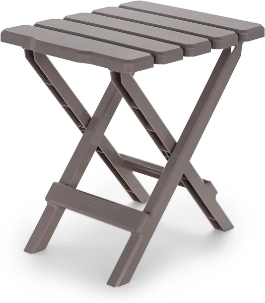 Camco 51883 Small Adirondack Folding Table, Champagne