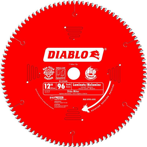 Freud 12-in. 96 T TCG Non-Ferrous Metal, Plastic Cut Saw Blade 1in arb.
