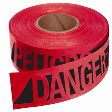 Empire 76-0604 DANGER/PELIGRO - Tape Red 3 in x 500 ft