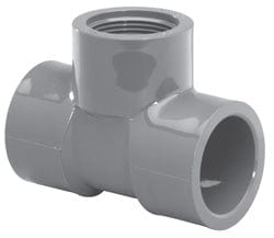 4" x 1/2" Tee Slip x Slip x FPT
