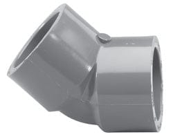 6" Slip x Slip 45° Elbow