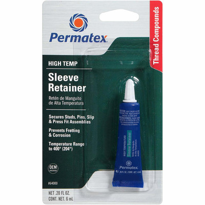 Permatex High Temperature Sleeve Retainer Adhesive Hold 6ml (64000)