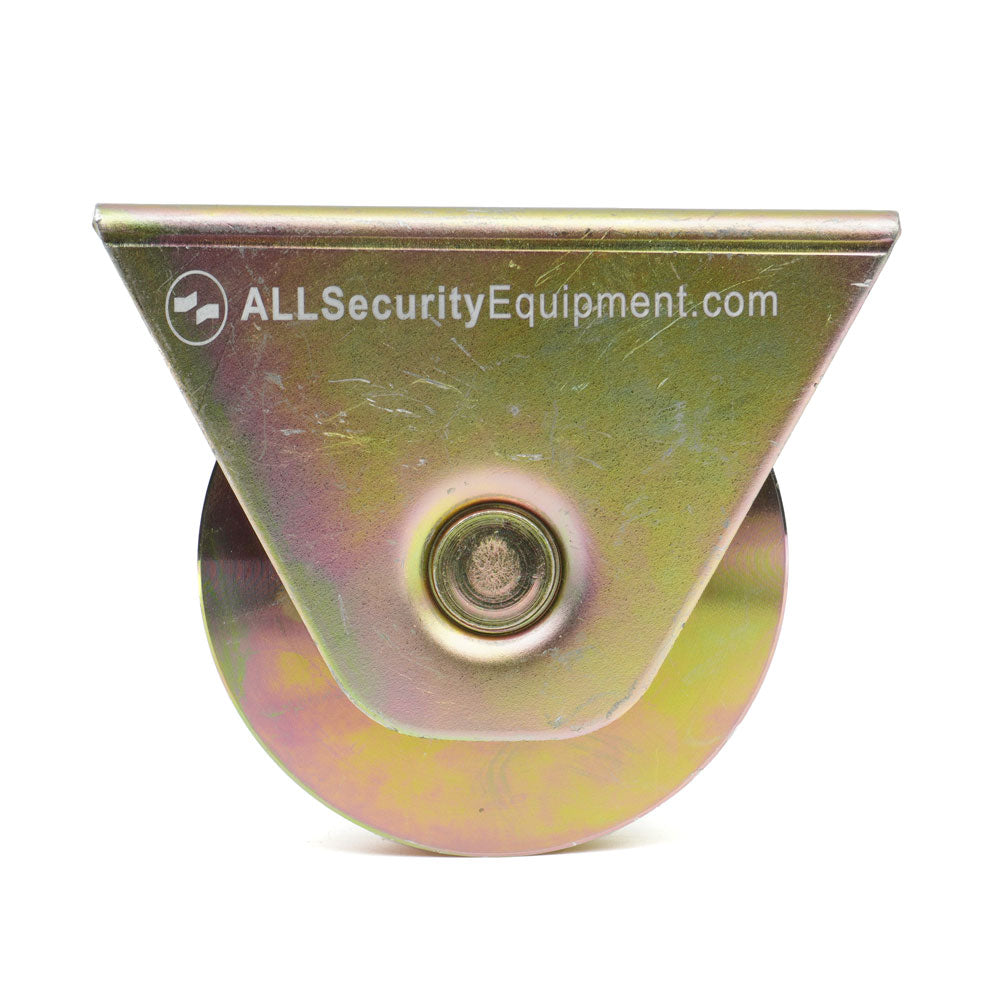 ASE 4 inch Heavy-Duty V-Groove Wheel with Bracket | FAS-RM-WHL-4-GLD-B