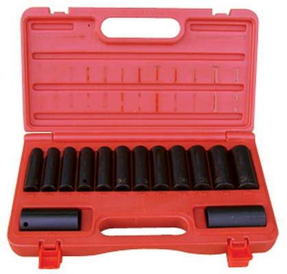 ATD Tools 4301 6-Point Metric Deep Impact Socket Set, 14 pc.