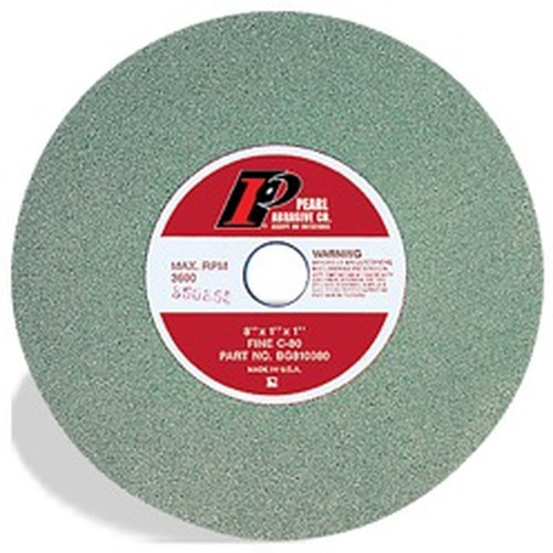 Green SC Bench Grinding Wheels for Metal, 6" x 3/4" x 1", Type 1 Shape C120