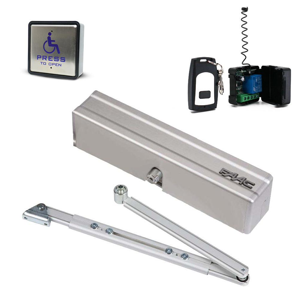 FAAC 950N2 Electric Door Opener with Articulated Pushing Arm Kit | FAA-950N2-PUSH