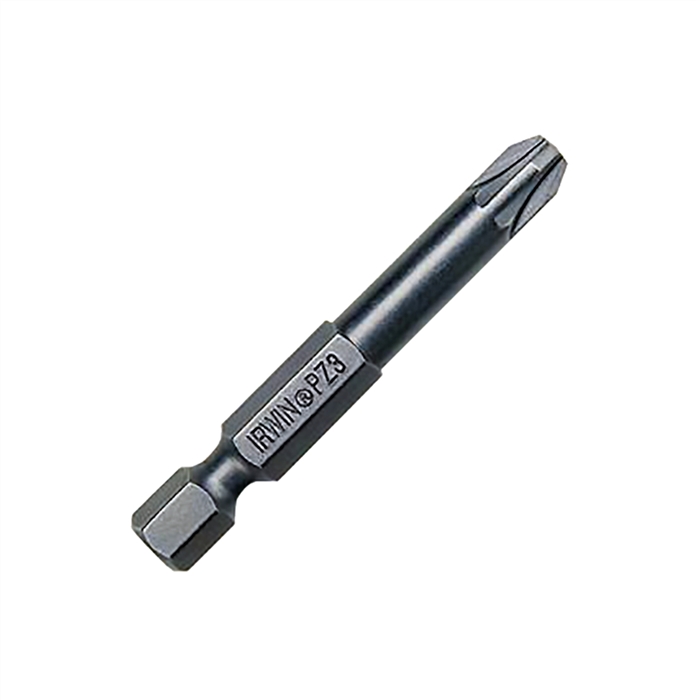 Hanson 93073 Power Bit, No. 1 Pozidriv, 1/4 in. Hex Shank with Groove, 2 in. Long (Bulk)