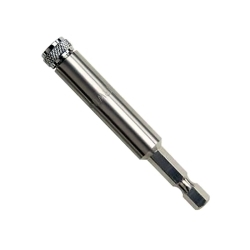 Hanson 93732 Magnetic Insert Bit Holder, for 1/4" Hex Bits, with C-Ring, 1/4" Hex Shank with Groove, 8" Long