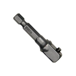 Hanson 93793 Socket Adapter, 1/4 in. Hex Shank, 3/8 in. Square Drive with Ball Lock, 6 in. Long (Bulk)