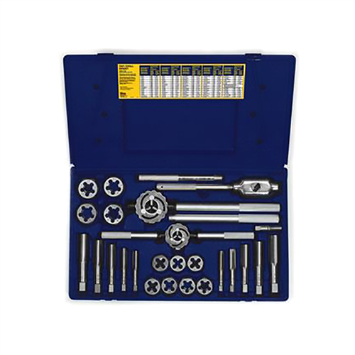 Hanson 97094 25 Piece Fractional Tap and Hexagon Die Set