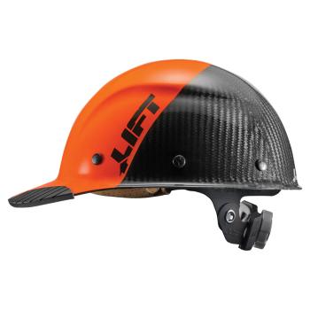 DAX Fifty 50 Carbon Fiber Cap Brim Safety Hard Hat (ORANGE/BLACK)