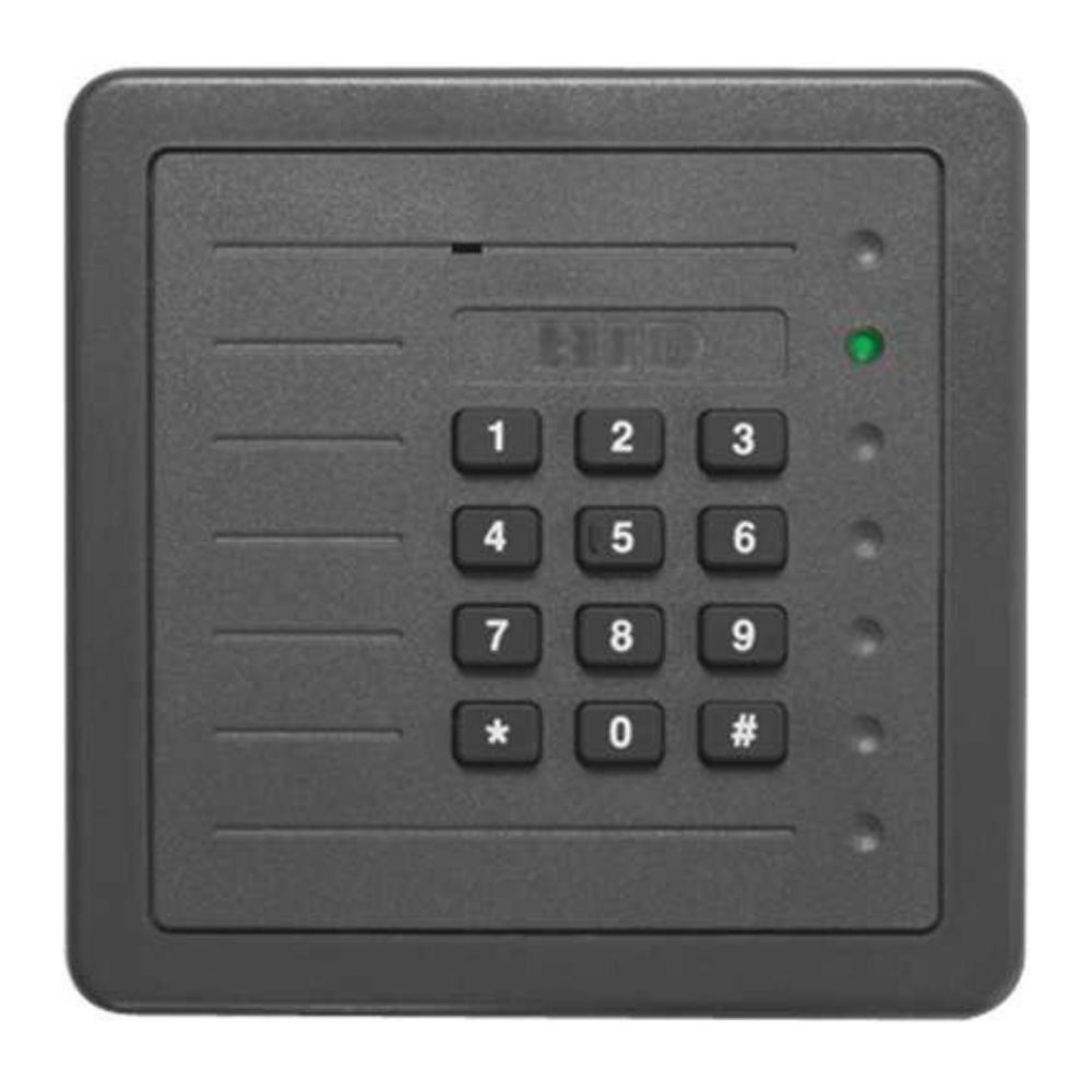 HID ProxPro with Wiegand Output (Keypad and Terminal Strip, Charcoal Gray) | HID-5355AGK00