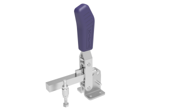 Vertical Hold-Down Toggle Clamp, Flanged Base, 2090 lb force, 125 degree opening angle