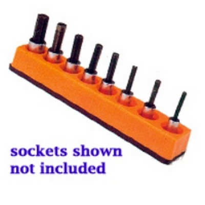 Mechanics Time Saver Orange 8-Hole Universal Socket Organizer (384)