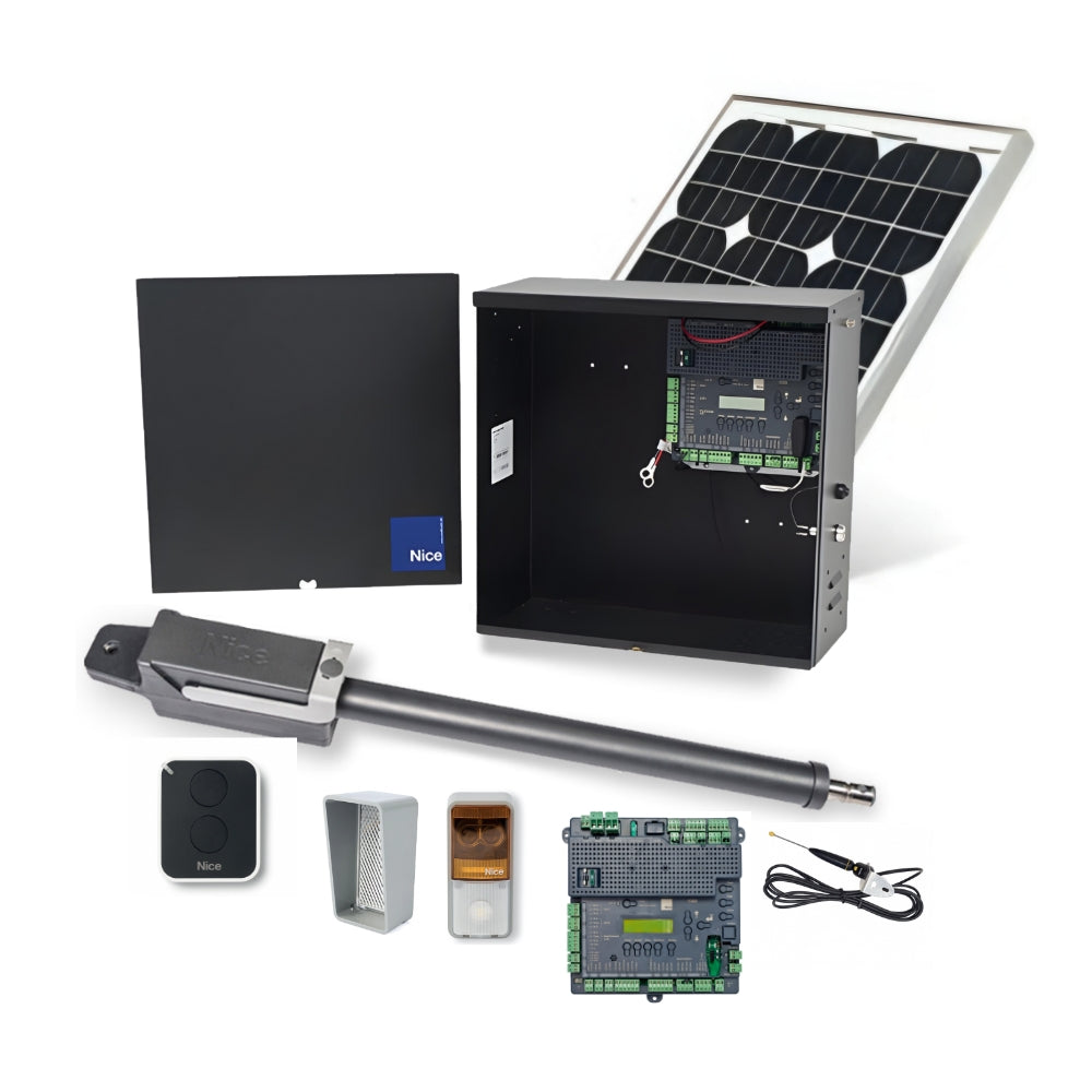 Nice TITANKIT 12L1 Solar Swing Gate Operator Kit | HYS-O-T12L1-SLR-KIT