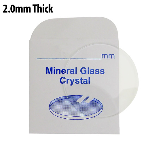 Watch Crystal Flat Round Mineral Glass Crystal 2.0mm Thick