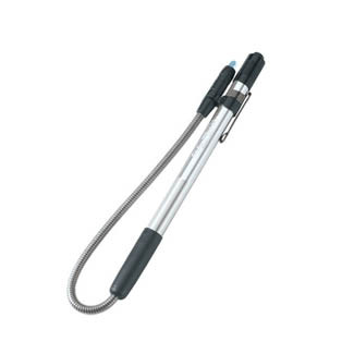 Stylus Reach and #8482, Silver Flashlight w/Blue LED