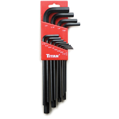 Titan Tools Hex Key Wrench Set SAE .050" to 3/8" 13-Piece (12718)