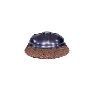 4 inCrimped Wire Cup Brush, .020 Bronze, 5/8 in -11 A.H. (CR-4)