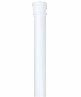 Adjustable White Tension Rod For Shower & Curtain, 24-40 Inches