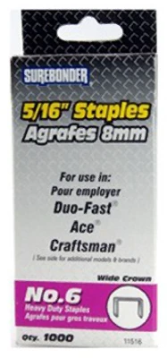 #6 Heavy-duty 5/16-inch Staples - 1000 Count