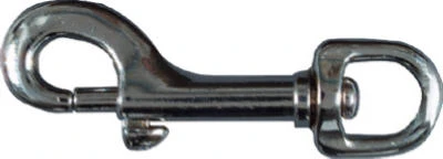 Nickel Plated 1/2" X 3" Bolt Snap With Swivel Eye