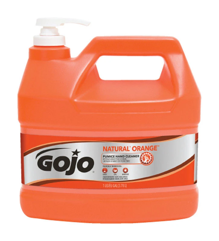 Natural Orange 1 Gallon Pump Pumice Hand Cleaner With Citrus Scent