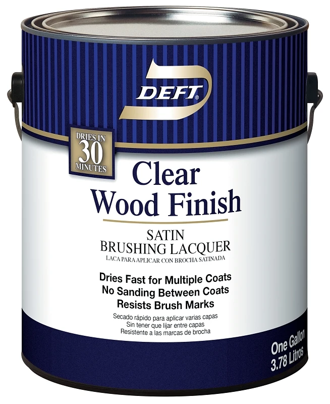 017-04 Satin Clear Oil-based Brushing Lacquer, 1 Quart Can