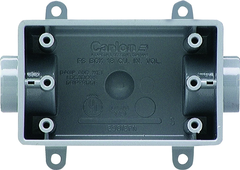 Single Gang Pvc Field Service Continuous Box, 1/2 In.