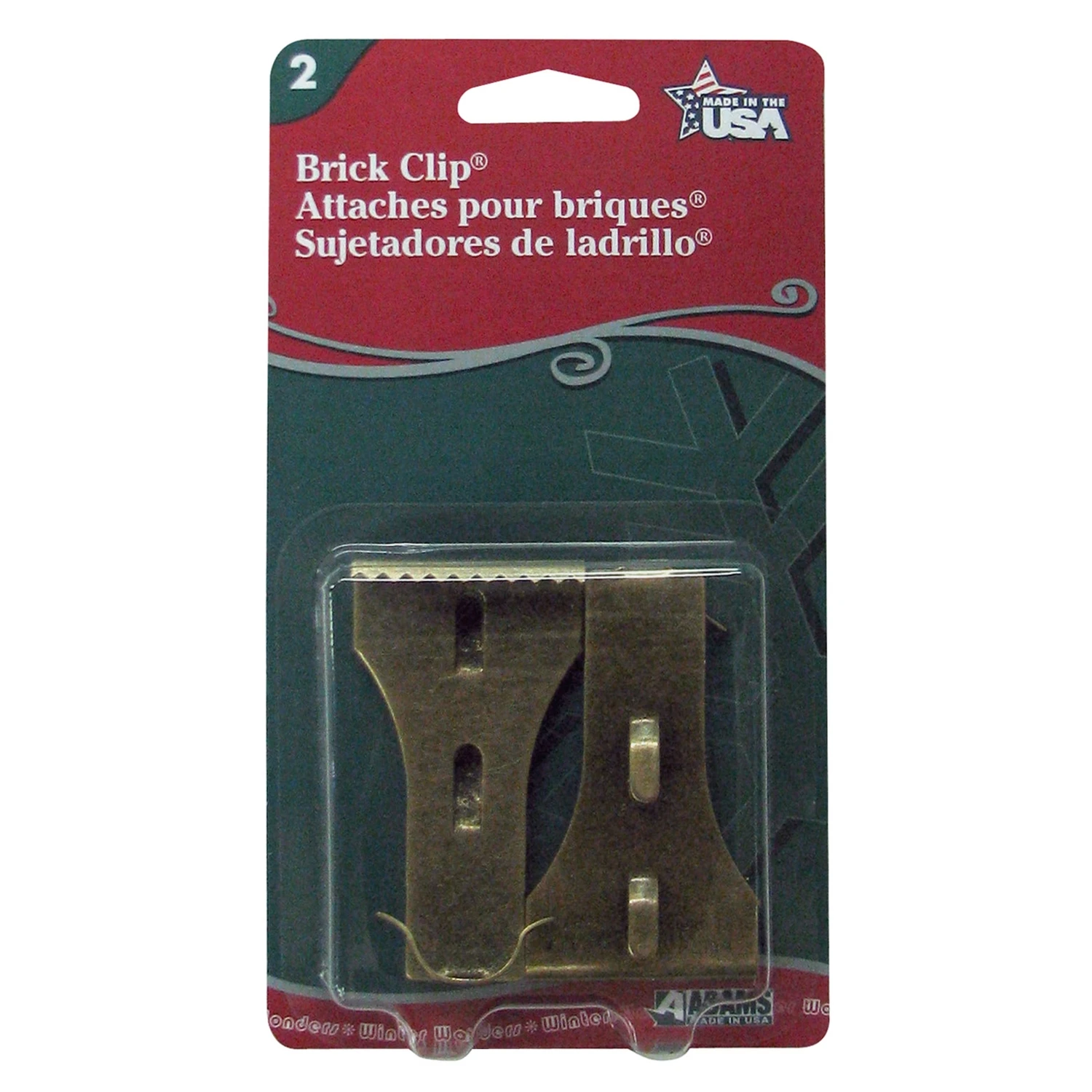 Antique Metal Brick Light Clips (2-pack)